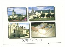 Cp, 49, Fontevraud, L'Abbaye Royale, Multi-Vues,voyagée 2002 - Autres & Non Classés