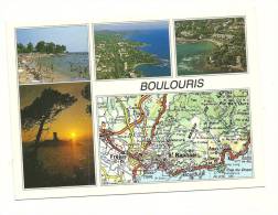 Cp, Carte Géographique, Boulouris, D´après Carte Michelin N°916, Voyagée - Landkarten