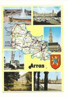 Cp, Carte Géographique, Arrac, D´après Carte Michelin N° 989, Voyagée 1989 - Carte Geografiche