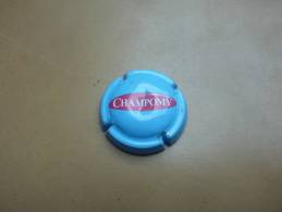 Capsule "CHAMPOMY" (rouge Et Blanc Sur Fond Bleu Clair) - Limonade