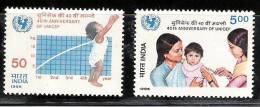 India, 1986, United Nations, 40th Anniversary, Set 2 V, MNH, (**) - UNICEF