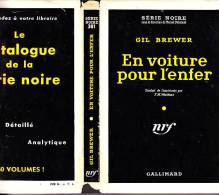 C1 Gil BREWER Voiture Pour Enfer 1957 SERIE NOIRE JAQUETTE Hell S Our Destination - Série Noire
