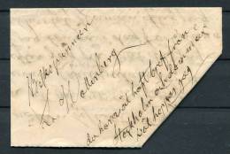 Circa 1850 Letter / Entire Handbrev Hand Delivered To Bishop Wallenberg (Linkoping) - ... - 1855 Prefilatelia