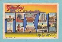 Greetings  From  TEXAS  -  10 VUES  -  BELLE CARTE  - - Altri & Non Classificati
