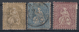 Switzerland Mi#23,28,35 1862,1881 USED,MH - Usati