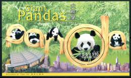 HONG KONG CHINA 1999** - Giant Pandas In Hong Kong - Block MNH Come Da Scansione - Bears