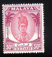 Malaya Kedah 1950-55 Sultan Tungku Badlishah Mint Hinged - Kedah