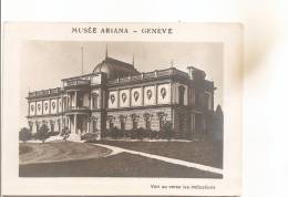 Suisse - Genève Carte Photo Musée Ariana , Pub Au Dos Parc Aux Daims Route De Pregny - Genève