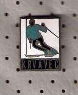 C12 KRVAVEC Slovenia Ski Skiing Enamel - Winter Sports