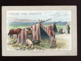 VAN HOUTEN  CHROMO NOMADE BOHEMIENS  COCHONS TENTE - Van Houten