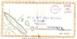 Lettre De Nouméa (27.05.1974) Pour Ceyzeriat (Ain) _Timbres De Distributeurs SP-3035 - Covers & Documents