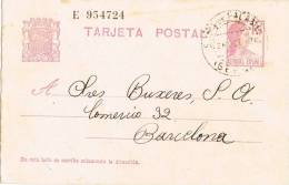 Entero Postal SAN JUAN De PALAMOS (Gerona)  1932. Republica - 1931-....