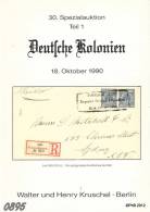 Deutsche Kolonien Walter Und Henry Kruschel Auction Catalogue 1990 - Catalogues For Auction Houses