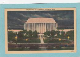 DEARBORN  -  FORD ROTUNDA BY ILLUMINATION  -  1944  - BELLE CARTE  - - Dearborn