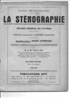 LA STENOGRAPHIE SYSTEME PREVOST DELAUNAY 1948 - 18 Ans Et Plus