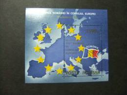 RUMANIA 1993  YV 231 **  BLOC  INCORPORACION DE RUMANIA A LA UNION EUROPEA - EU-Organe