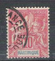 MARTINIQUE, Type Groupe, 1899, Yvert N° 45, 10c Rouge Obl , TB - Andere & Zonder Classificatie