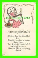 THANKSGIVING - LADY  - EMBOSSED - - Thanksgiving