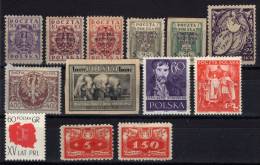 POLONIA POLSKA - LOTTO 13 PZ */(*) - Collections