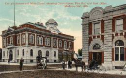 Medicine Hat 4th & Main St Fire Hall & Post Office  Alberta 1905 Postcard - Other & Unclassified