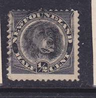 CANADA TERRE NEUVE N°44 1/2 NOIR CHIEN OBL - 1908-1947