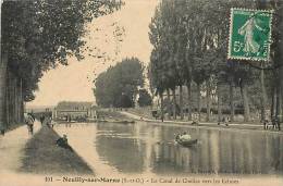 93 NEUILLY SUR MARNE . LE CANAL DE CHELLES VERS LES ECLUSES . - Neuilly Sur Marne