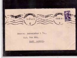 TEN8224  -  SOUTH AFRICA  STORIA POSTALE   -    JOHANNESBURG  2.5.1946 - Cartas