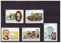 1995 CENTENARY OF JOSE MARTI'S DEATH 5 Values Set - Unused Stamps