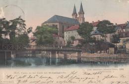 HOF 1903 - PARTIE AN DER SAALE MIT MICHAELISKIRCHE - Hof