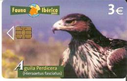 TARJETA DEL AGUILA PERDICERA DE LA FAUNA IBERICA Y TIRADA 4000  (EAGLE) - Eagles & Birds Of Prey