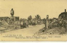 VILLERS BRETONNEUX - Maisons En Ruines  Oeuvre De La " Kultur " Allemande - Militaria Guerre 1914/18 - Villers Bretonneux