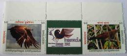 Bangladesh 2012 Indonesian & Bangladesh Birds On World Stamps Exhibition Eagle Vogel - Collections, Lots & Séries