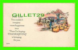 THANKSGIVING - PUMPKIN - TRAVEL IN 1946 - - Giorno Del Ringraziamento