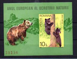 Roumanie , Protection De La Nature, Ours,  Bf 141a** (plié), Cote 65 €, - Bears