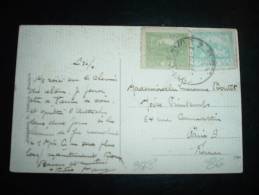 CP POUR LA FRANCE TP 10 + 20 OBL. 30 IV 20 + VUE CP BRECLAVA - Lettres & Documents