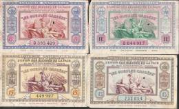 PETIT LOT DE 19 BILLETS DE LA "LOTERIE NATIONALE" Années1936 à 1950 - Biglietti Della Lotteria
