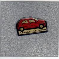 Pin´s  Automobiles  Renault   Clio  Rouge ? Garage  GALLOPIN - Renault