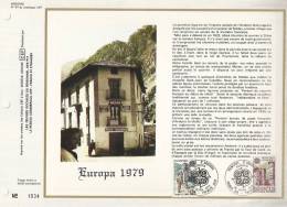 Andorre Feuillet N° 47 - Europa 1979 - 1er Jour émission  28 Avril 1979 - T. 276 - 277 - Storia Postale