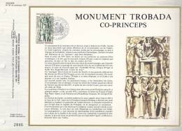 Andorre Feuillet N° 50 - Monument Trobada Co-Princeps - 1er Jour 29 Septembre 1979 - T. 280 - Covers & Documents