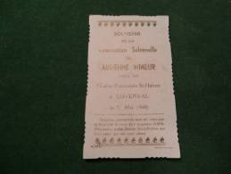 A-3-2-105 Souvenir Communion Adrienne Mineur Loverval 1940 - Communie