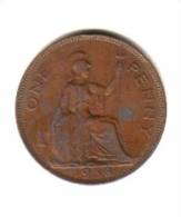 GREAT BRITAIN    1  PENNY  1938  (KM# 845) - D. 1 Penny