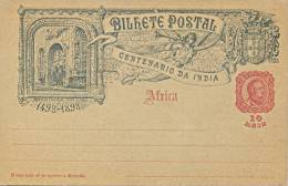 Portuguese Africa 1898 Postal Stationery Postcard 10 Reis 4th Centenary Arrival Of Vasco Da Gama To India Unused - Explorateurs