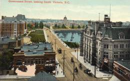 Victoria BC Gov't Street  1910 Postcard - Victoria