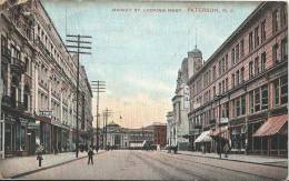 Market ST .Looking West PATERSON   N.J  Post Card 1907 - Paterson