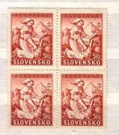 Slovaquie / Slovakia 1939   Michel 45  1v.-MNH ** Block Of Four - Neufs