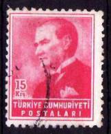 TURCHIA - USATO - 1955 - Ataturk - 15 - Gebraucht