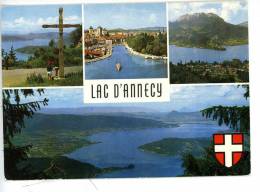 Annecy - Le Lac - Multivues - Croix - Blason Vue Générale - Animée - Doussard