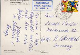 Postal Gornergra 1992, Suiza , Post Card - Briefe U. Dokumente