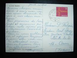 CP POUR LA FRANCE TP 30 EUROPA OBL. 26-8-71 LES SCIERNES - Lettres & Documents