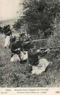1914. Zouaves Tirant , Masqués Par Une Haie. - Guerra 1914-18